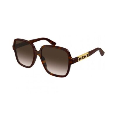 Gucci GG1189SA 003 Havana/Brown Gradient Square Butterfly oversize sunglass culture side