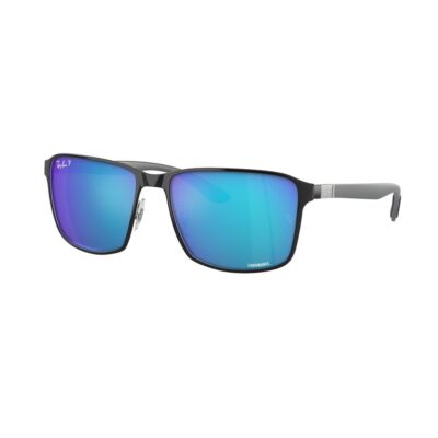 Ray-Ban RB3721CH 9144A1 59 Black on Silver/Blue Mirrored Polarised