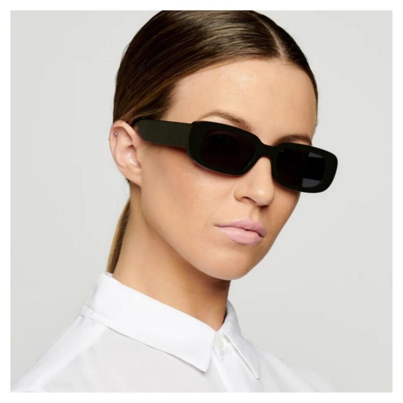 Reality Eyewear xRAY SPECS matte black unisex sunglass culture female model