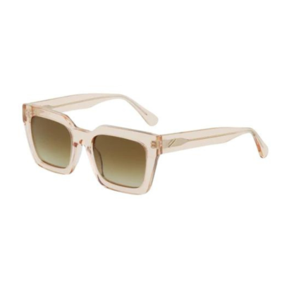 Bask Sol 89-1321 Crystal Rose Polarised transparent rectangle everyday Sunglass Culture side