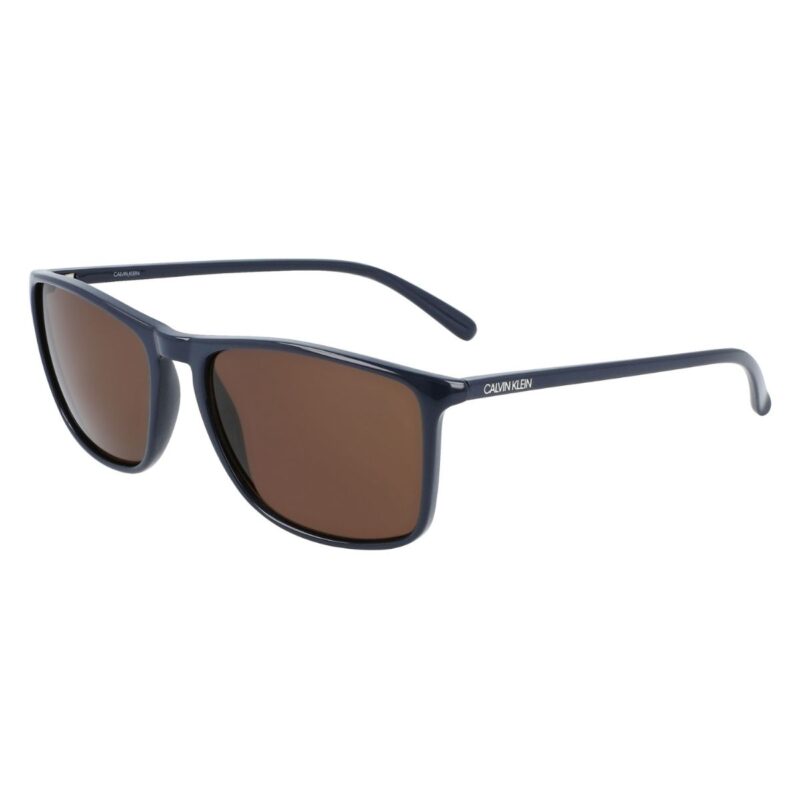 Calvin KJlein 20524s 410 Navy Brown thin square everyday fashion driving acetate Sunglass Culture side