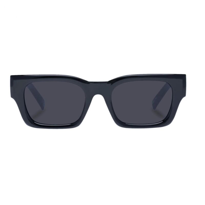 Le Specs Shmood 2452309 Black unisex rectangle Sunglass Culture front