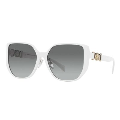 VERSACE VE4449D 314 11 2N White Grey Square womens Sunglass Culture Side