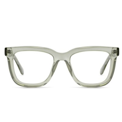 Quay WIRED BEVEL OVERSIZED Clear Bluelight Square Unisex Sunglass Culture Front