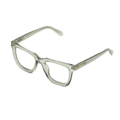 Quay WIRED BEVEL OVERSIZED Clear Bluelight Square Unisex Sunglass Culture Side