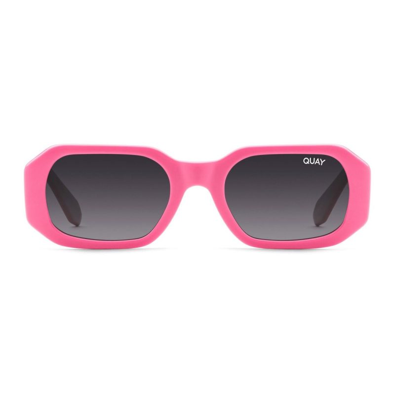 quay hyped up pink smoke rectangle Sunglass Culture Front