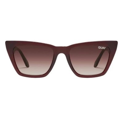 Quay Call the Shots Choc Brown Womens Cateye Sunglass Culture Front