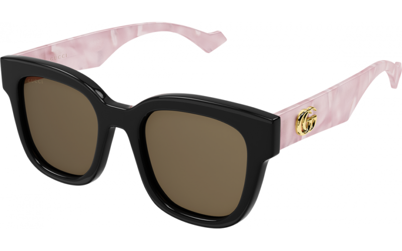 Gucci GG0998S 005 55 Black Pink/Brown - Sunglass Culture