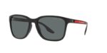 Prada Eyewear PS02WS DG002G black rubber grey square sportwear driving polarised mens sunglass culture side