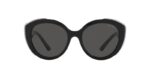 Prada Eyewear PR01YS 09V5S0 black marble dark grey round cateye-fashion-luxury womens sunglass culture front