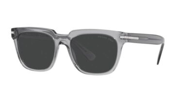 Prada Eyewear PR04YS 08U08G transparent Grey square polarised mens sunglass culture side