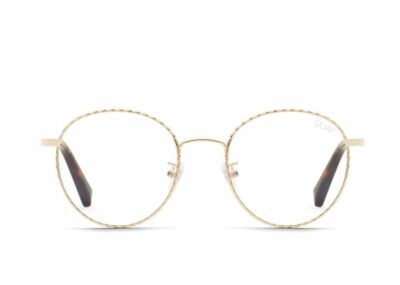 Quay I See You Gold Rope Clear Blue Light Blocker Sunglass Culture Front