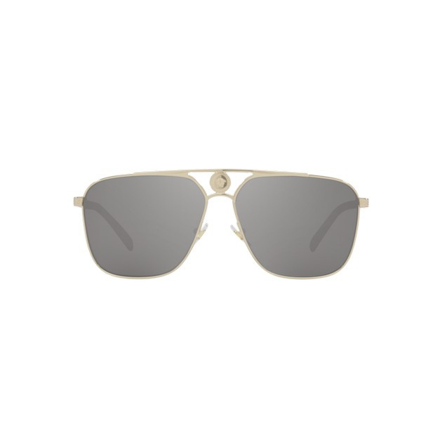 Versace VE2238 12526G 61 Pale Gold/Light Grey Mirrored - Sunglass Culture