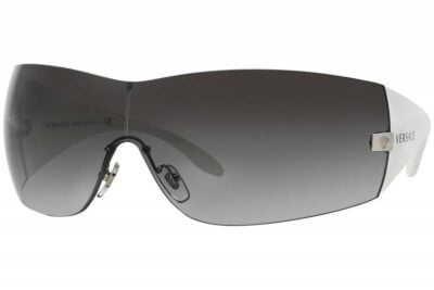 Versace VE2054 10008G White Silver/Grey Gradient wrap Sunglass Culture