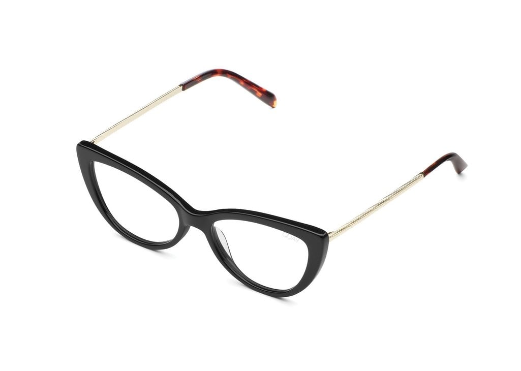Quay Lustworthy Black Clear Blue Light Blocker Sunglass Culture